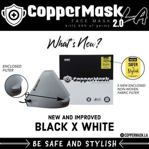 CopperMask 2.0 Face Mask Black X White